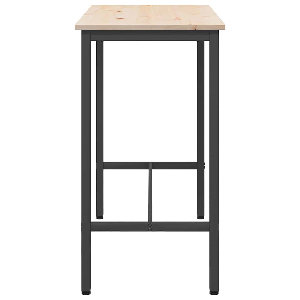 vidaXL Table Natural 100 x 50 x 91 cm Engineered Wood and Steel 6