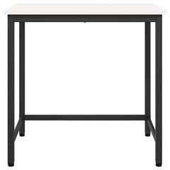 vidaXL Table White 80 x 50 x 77 cm Engineered Wood and Steel 5