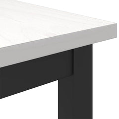vidaXL Table White 100 x 50 x 77 cm Engineered Wood and Steel 5