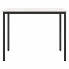 vidaXL Table White 100 x 50 x 77 cm Engineered Wood and Steel 3