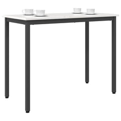 vidaXL Table White 100 x 50 x 77 cm Engineered Wood and Steel 2