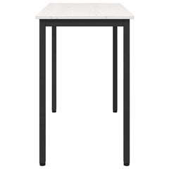 vidaXL Table White 100 x 50 x 77 cm Engineered Wood and Steel 4