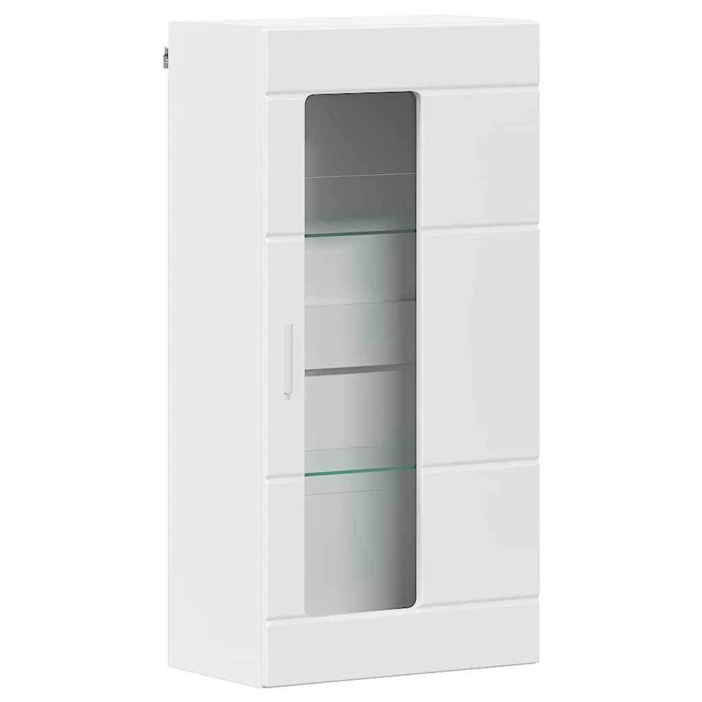 vidaXL Wooden Cabinet White Engineered Wood 2