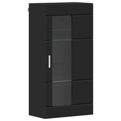 vidaXL Wooden Cabinet Black Engineered Wood 2