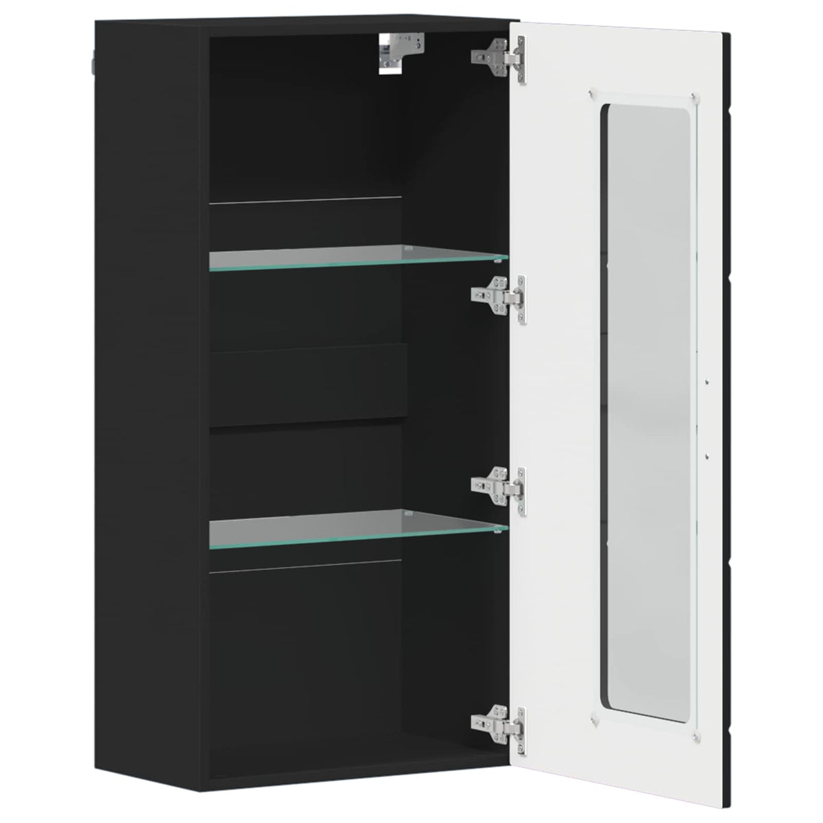 vidaXL Wooden Cabinet Black Engineered Wood 5