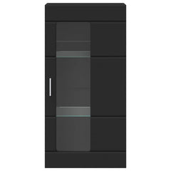 vidaXL Wooden Cabinet Black Engineered Wood 6