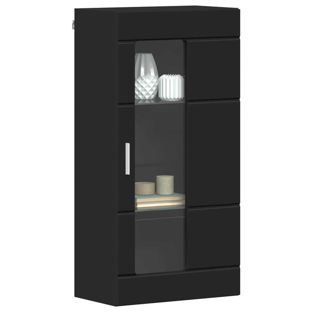 vidaXL Wooden Cabinet Black Engineered Wood 3