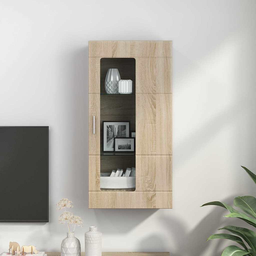 vidaXL Wooden Cabinet Sonoma Oak Engineered Wood 4