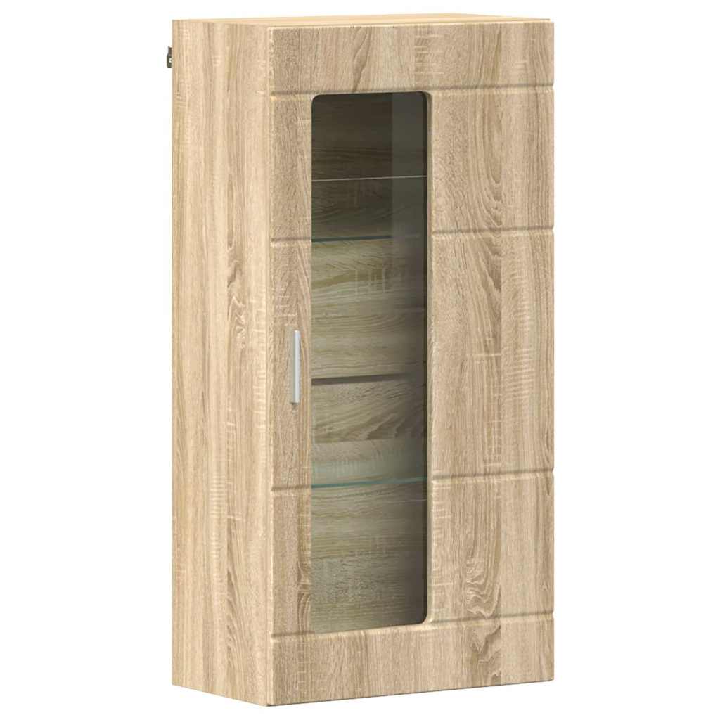 vidaXL Wooden Cabinet Sonoma Oak Engineered Wood 2