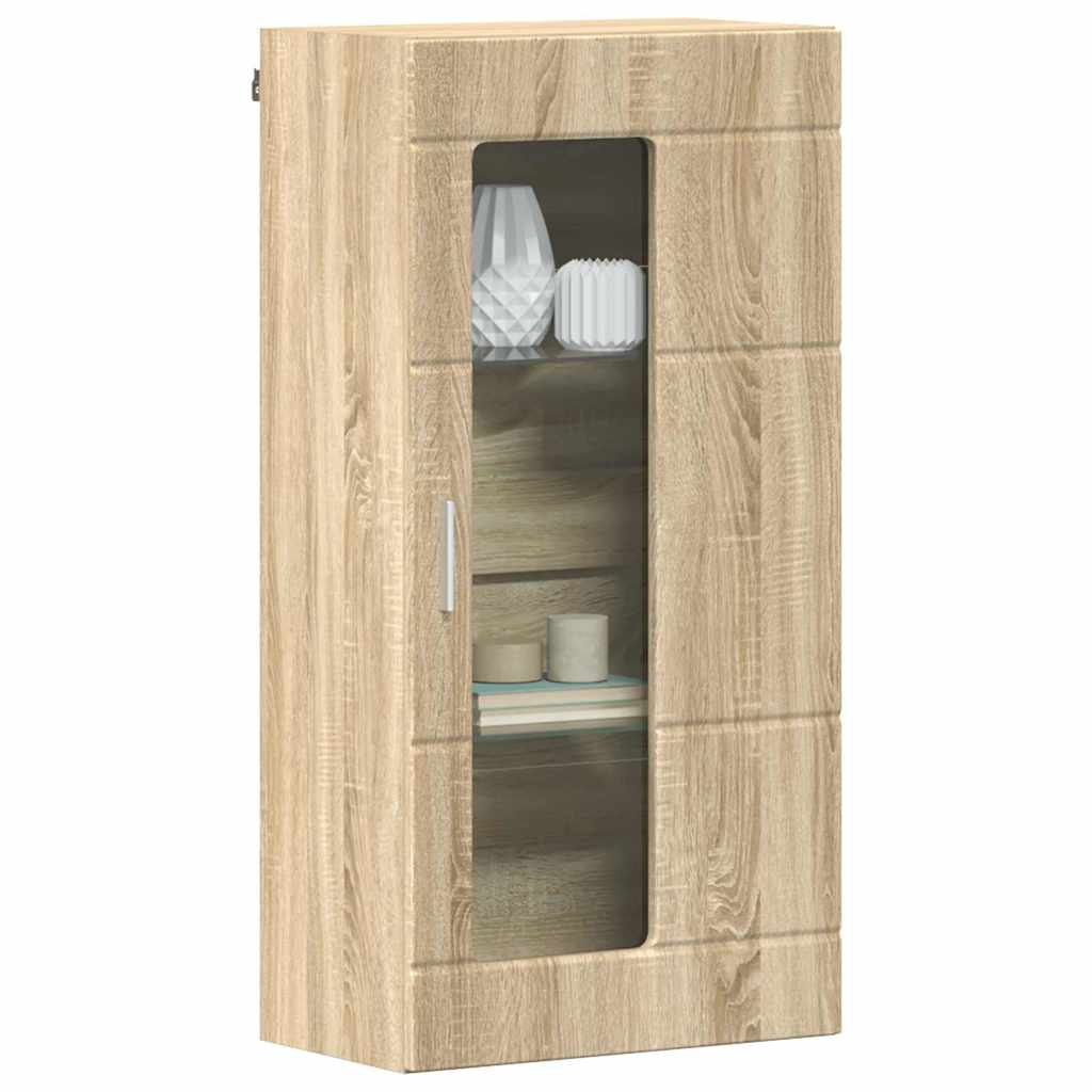 vidaXL Wooden Cabinet Sonoma Oak Engineered Wood 3
