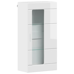 vidaXL Wooden Cabinet High Gloss White Engineered Wood 2