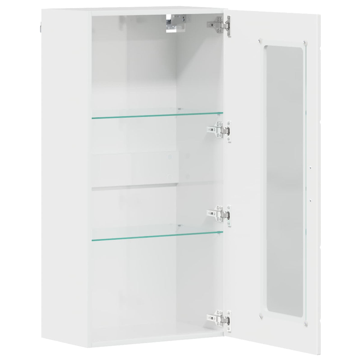 vidaXL Wooden Cabinet High Gloss White Engineered Wood 5