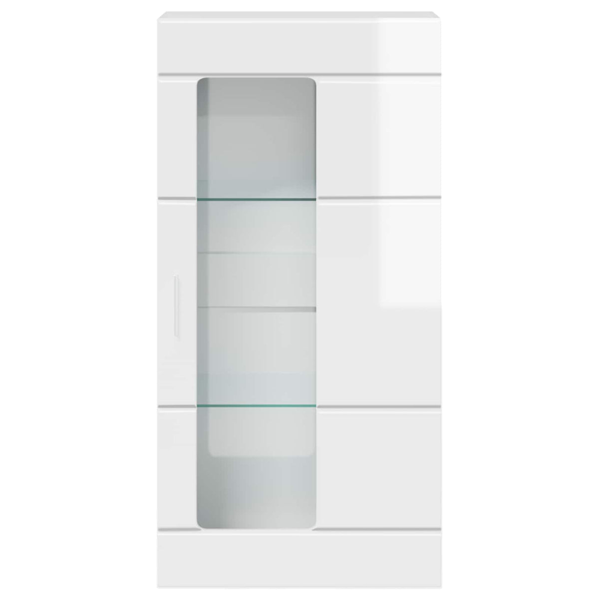 vidaXL Wooden Cabinet High Gloss White Engineered Wood 6