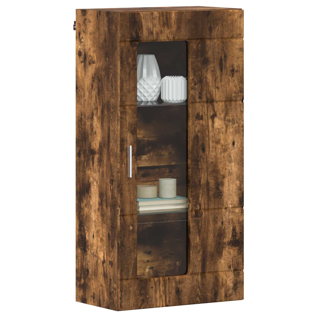 vidaXL Wooden Cabinet Smoked Oak Engineered Wood 3