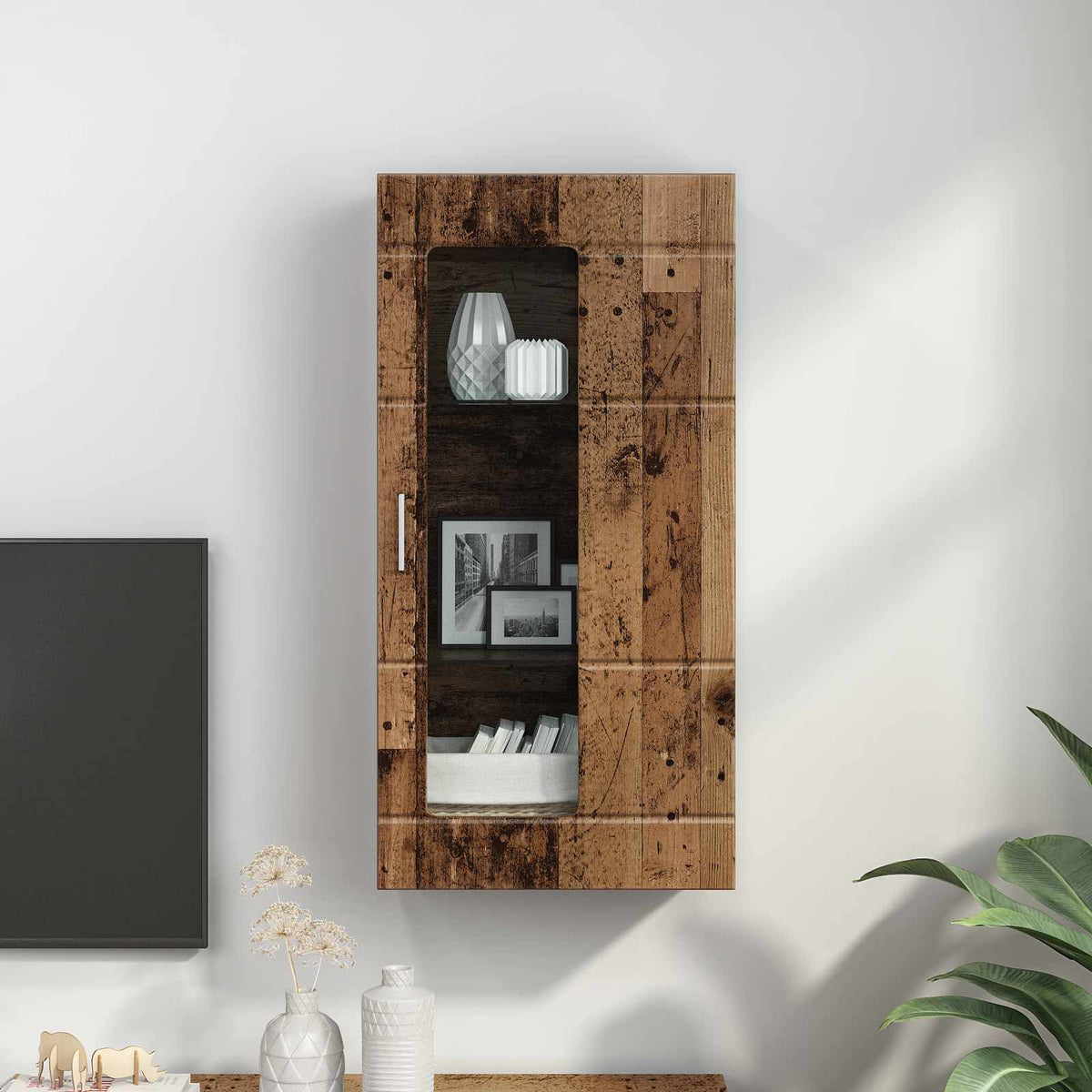 vidaXL Wooden Cabinet Old Wood Engineered Wood 4