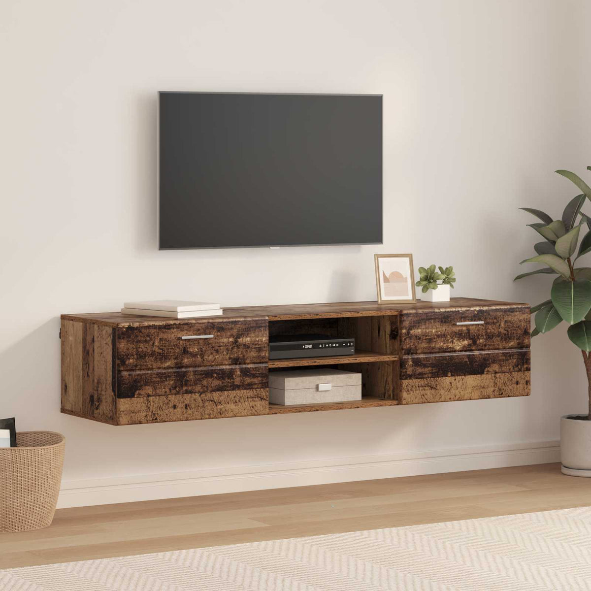 vidaXL Wooden Cabinet 150 x 39 x 30 cm Old Wood Engineered Wood 1