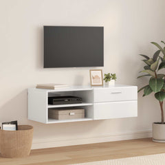 TV Cabinet Set FLORIN 3 pcs 150 x 39 x 30 cm High gloss white TV cabinet with 1 drawer