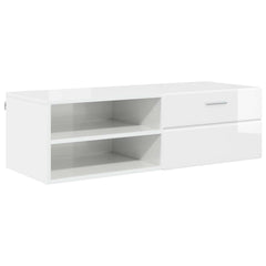TV Cabinet Set FLORIN 3 pcs 150 x 39 x 30 cm High gloss white TV cabinet with 1 drawer