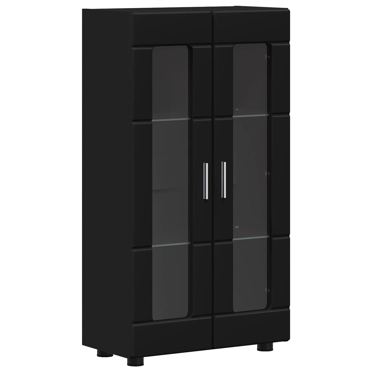 vidaXL Sideboard FLORIN 55.5 x 29 x 100 cm Black Engineered Wood 2