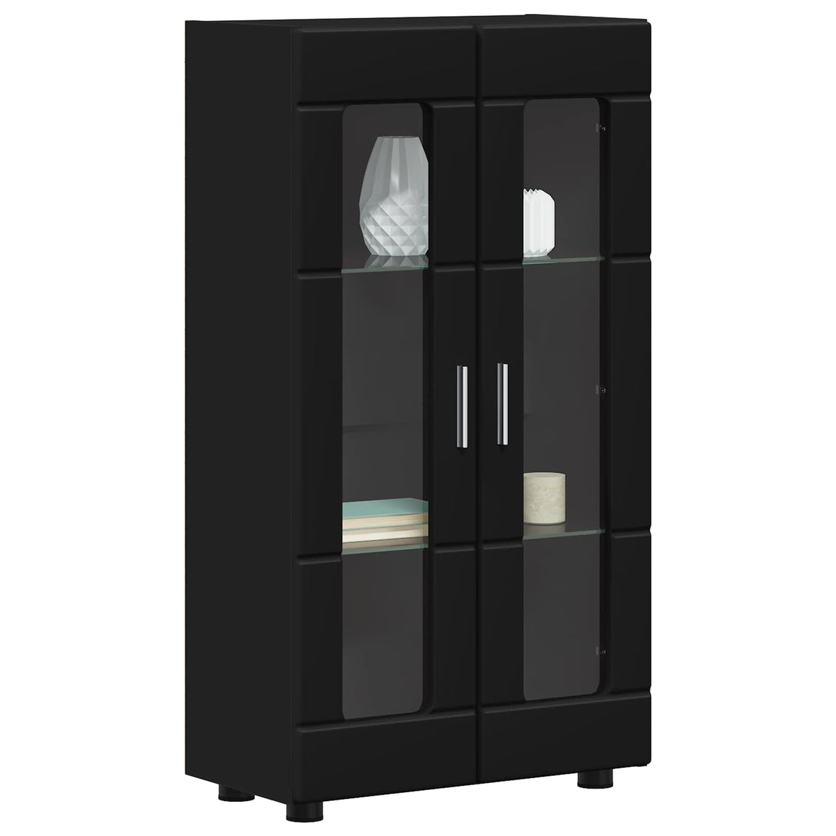 vidaXL Sideboard FLORIN 55.5 x 29 x 100 cm Black Engineered Wood 3