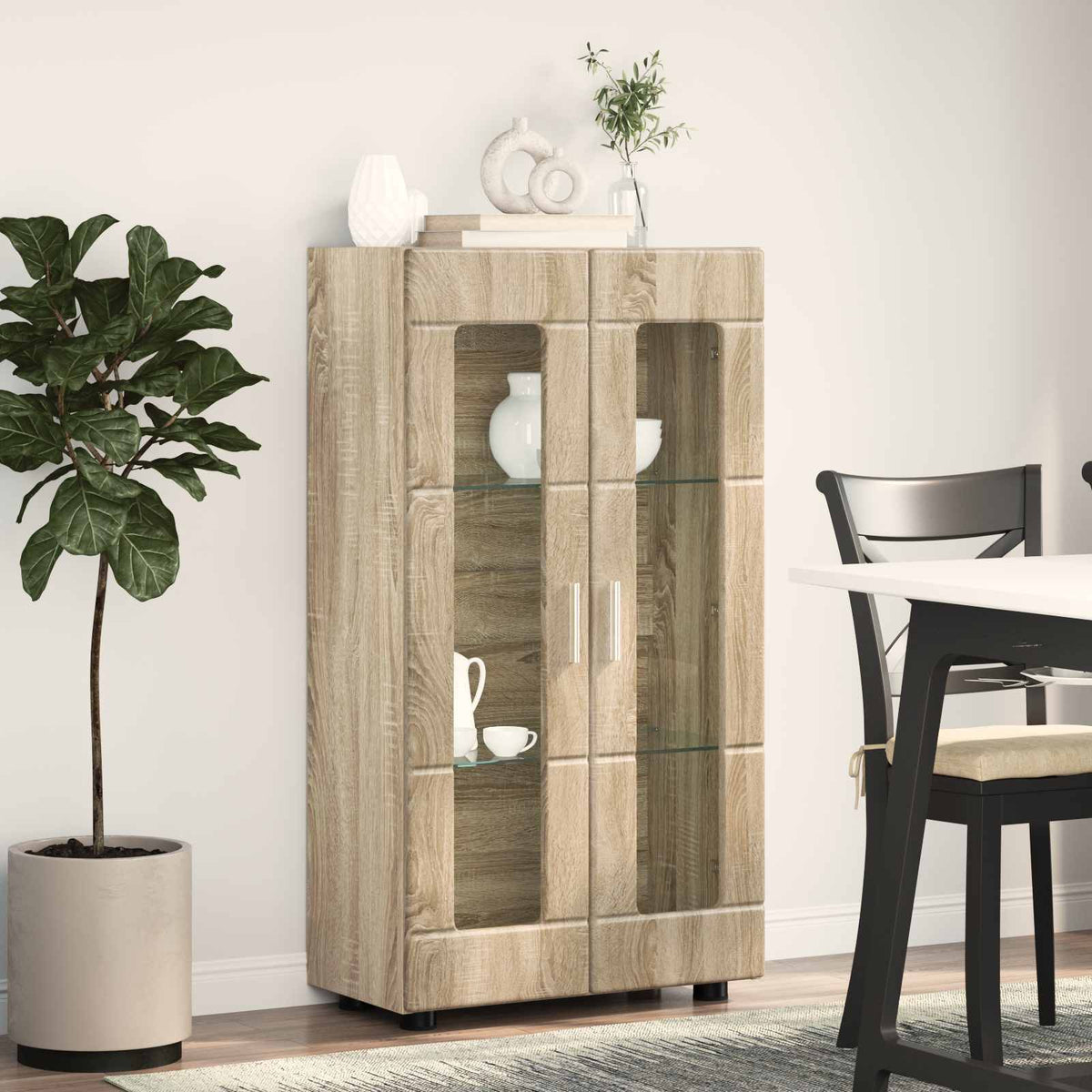 vidaXL Sideboard FLORIN 55.5 x 29 x 100 cm Sonoma Oak Engineered Wood 4