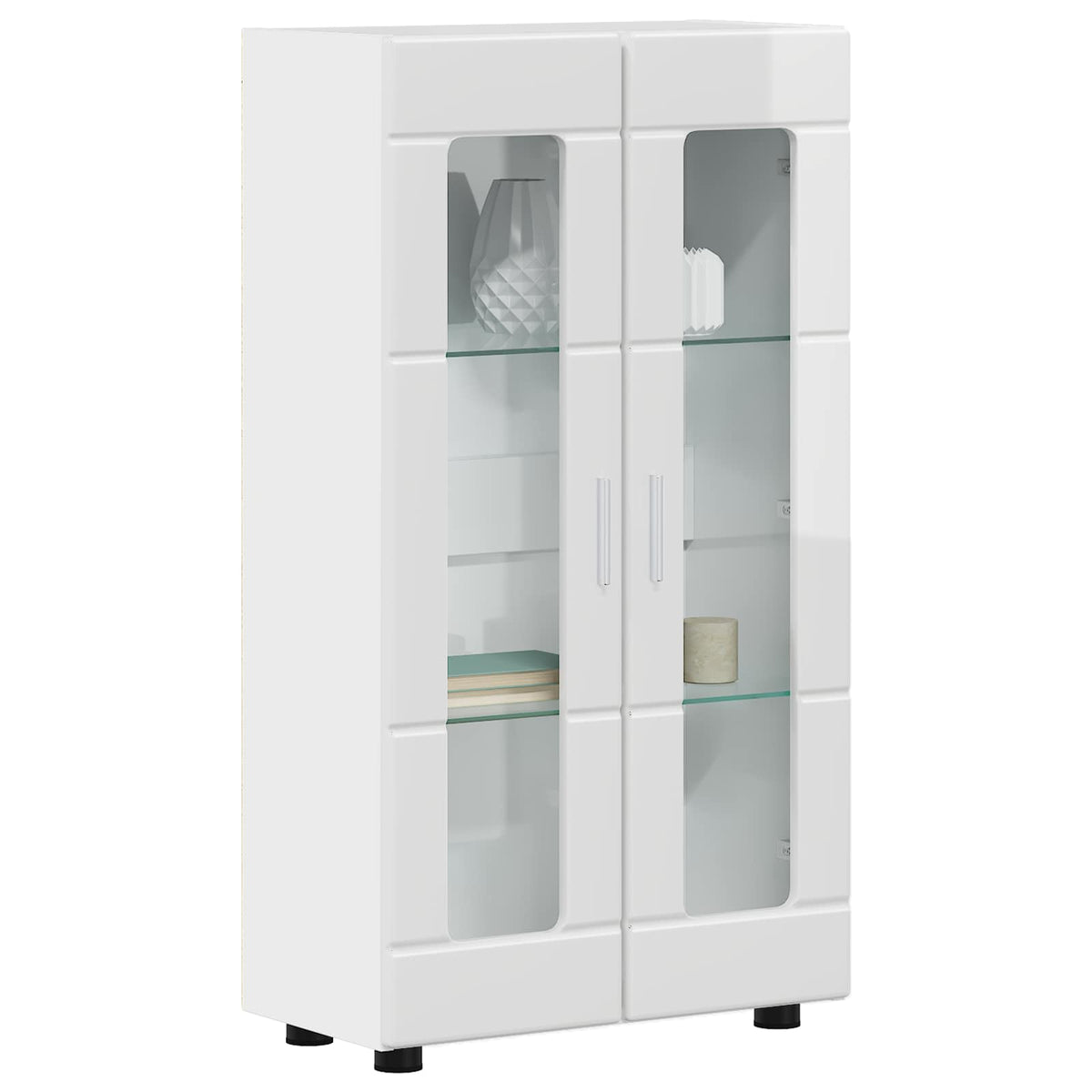 TV Cabinet Set FLORIN 3 pcs 150 x 39 x 30 cm High gloss white Freestanding cabinet
