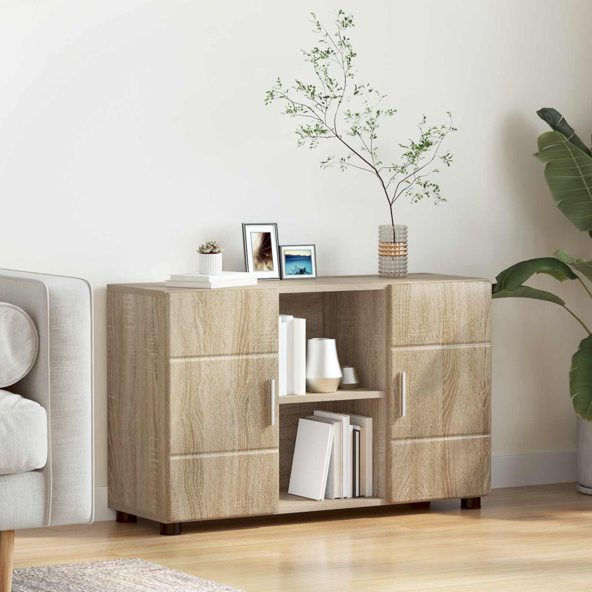 vidaXL Sideboard FLORIN 88.5 x 30.5 x 55.5 cm Sonoma Oak 1