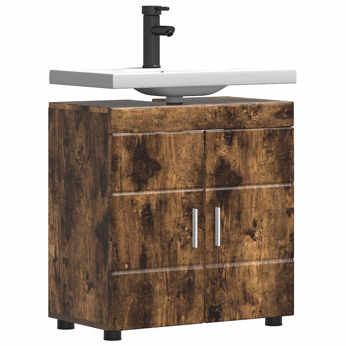 Bathroom Cabinet Set TULUM 60 x 34 x 63 cm Basin cabinet Smoked oak