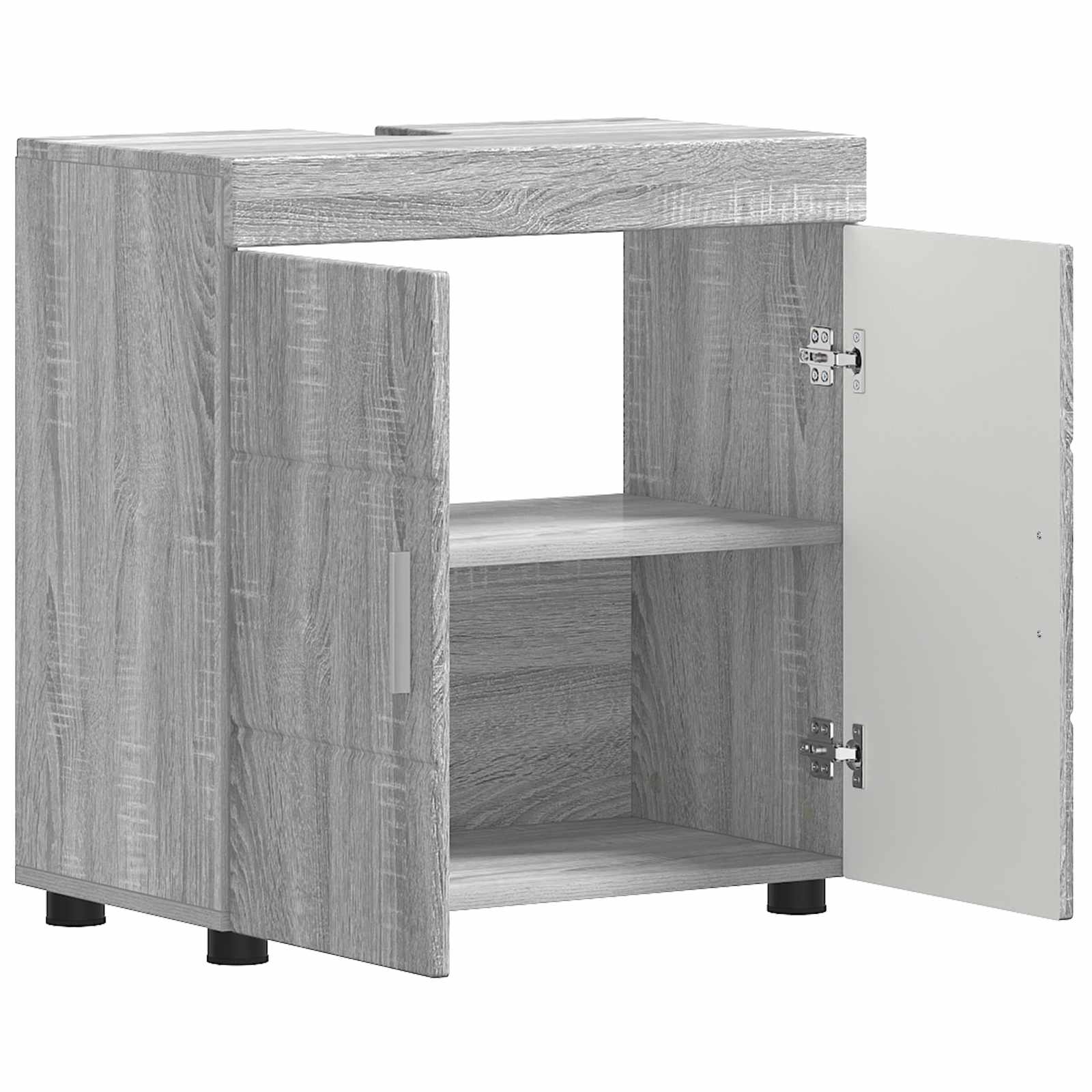 vidaXL Bathroom Cabinet Set TULUM Grey Sonoma 60 x 34 x 63 cm 5