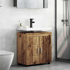 vidaXL Bathroom Cabinet Set TULUM Old Wood 60 x 34 x 63 cm 4
