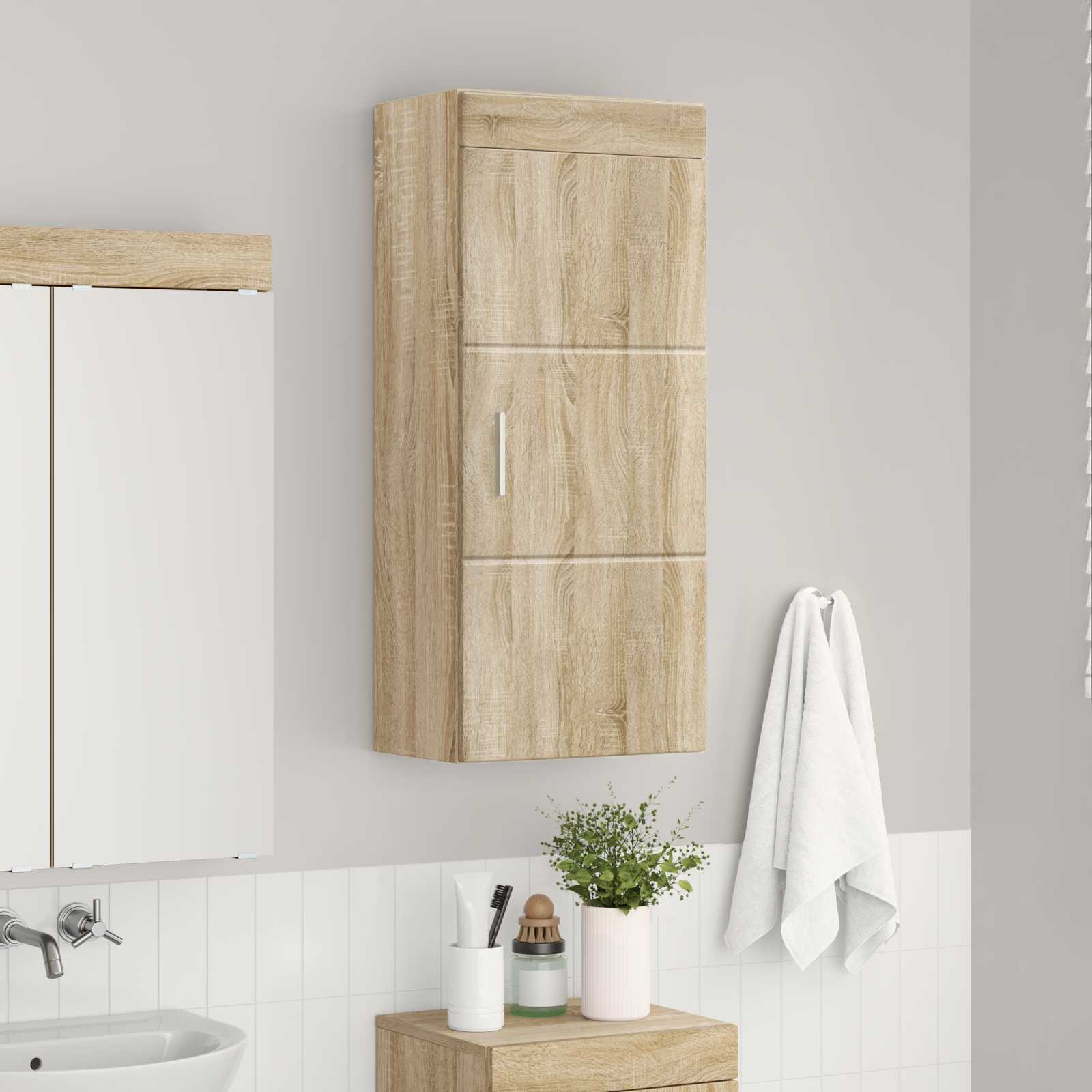 vidaXL Bathroom Wall Cabinet TULUM Sonoma Oak 37 x 24.5 x 86 cm 4