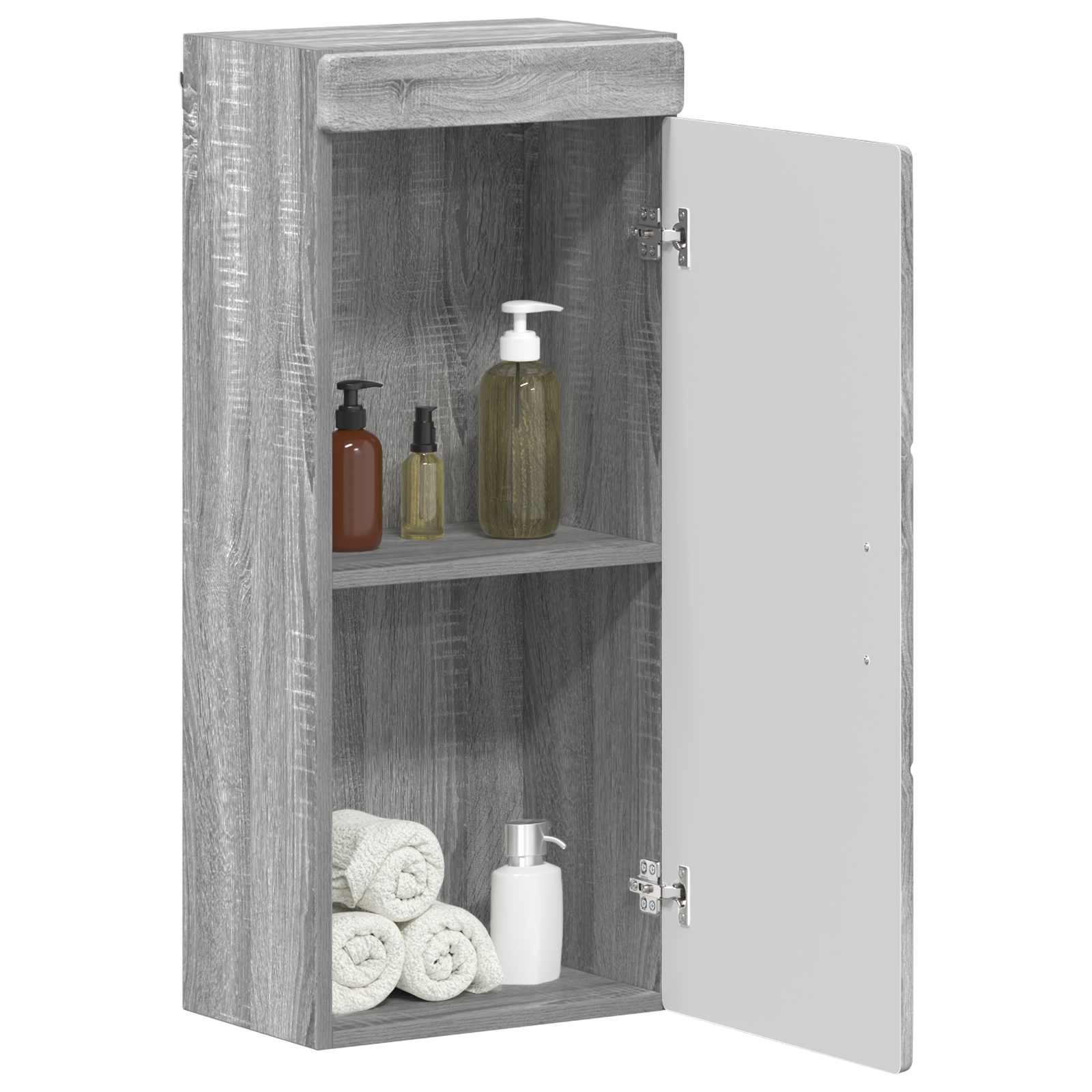 vidaXL Bathroom Wall Cabinet TULUM Grey Sonoma 37 x 24.5 x 86 cm 3