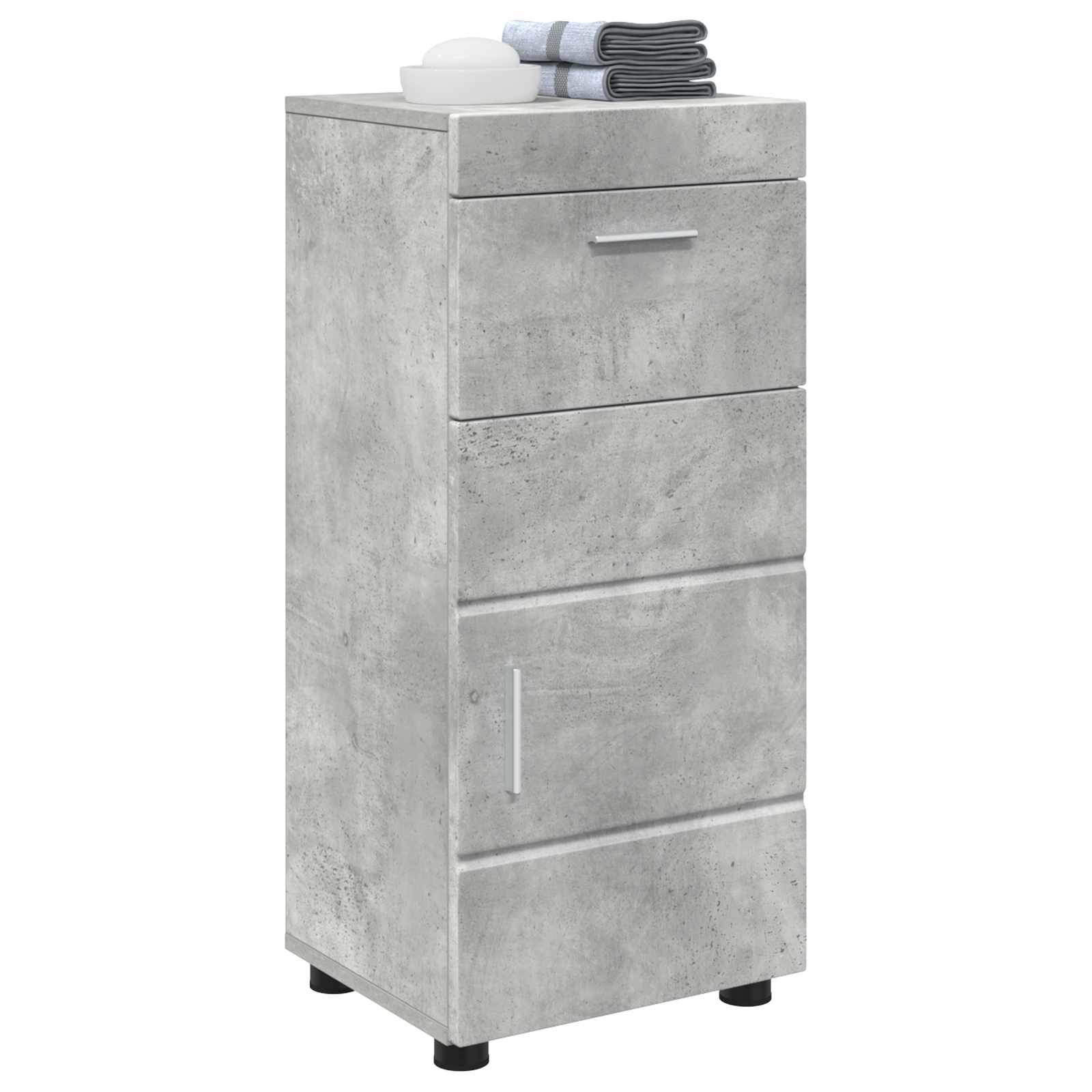 vidaXL Bathroom Cabinet Set TULUM Concrete Grey 37 x 31.5 x 82 cm 3