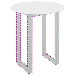 vidaXL Table Top Ø 60 x 1.5 cm Round Engineered Wood High Gloss White 3