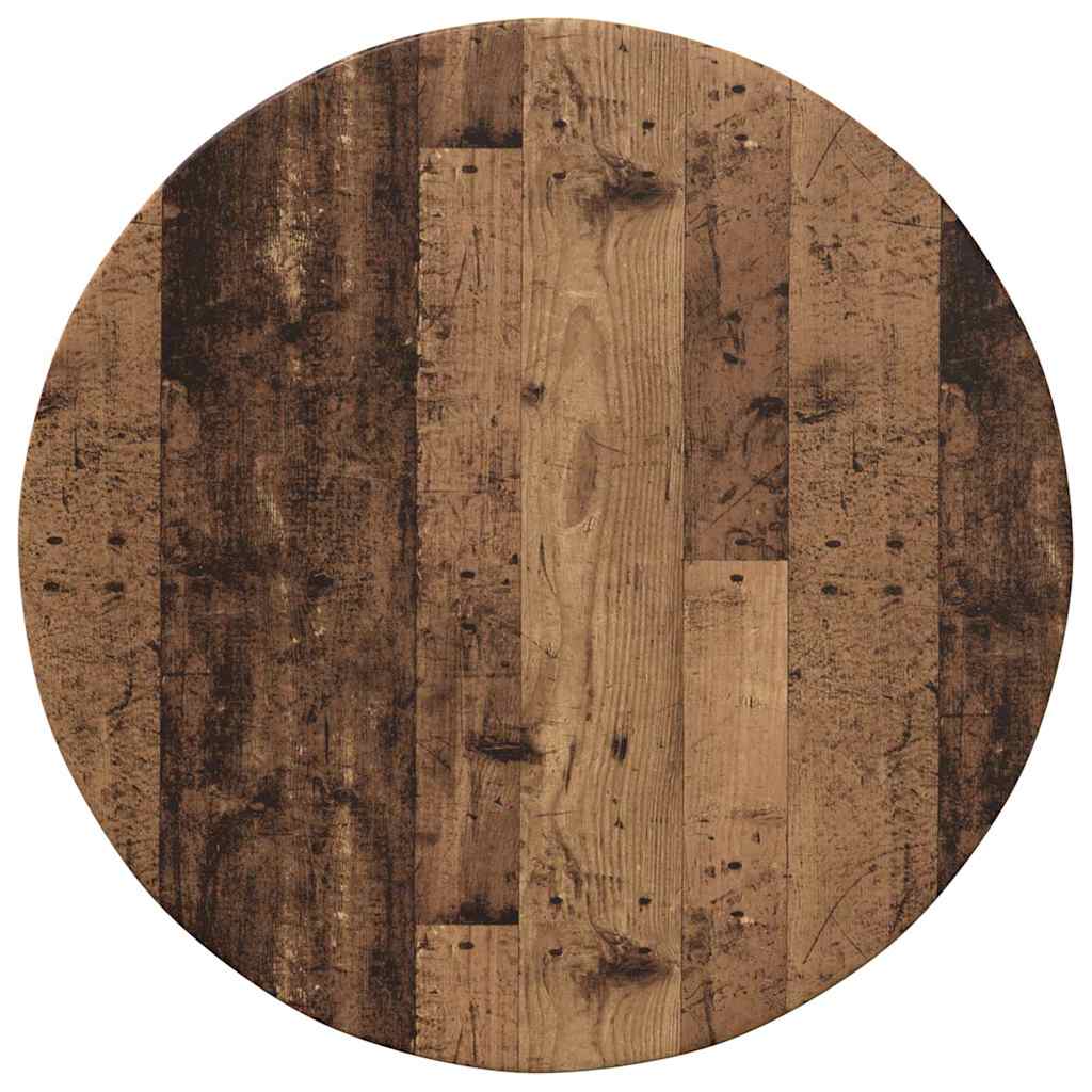 vidaXL Table Top Ø 60 x 1.5 cm Round Engineered Wood Old Wood 2