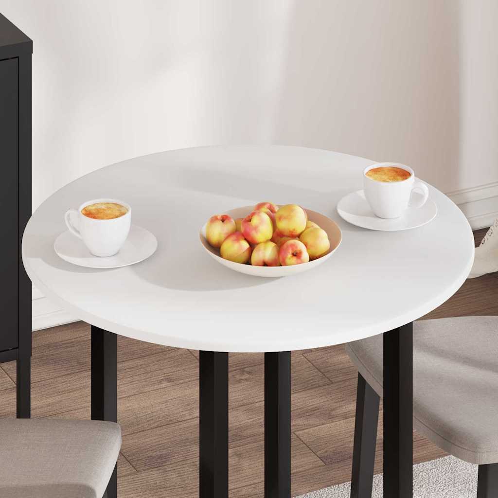 vidaXL Table Top Ø 70 x 1.5 cm Round Engineered Wood White 4