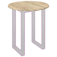 vidaXL Table Top Ø 70 x 1.5 cm Round Engineered Wood Sonoma Oak 3