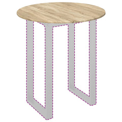 vidaXL Table Top Ø 80 x 1.5 cm Round Engineered Wood Sonoma Oak 3