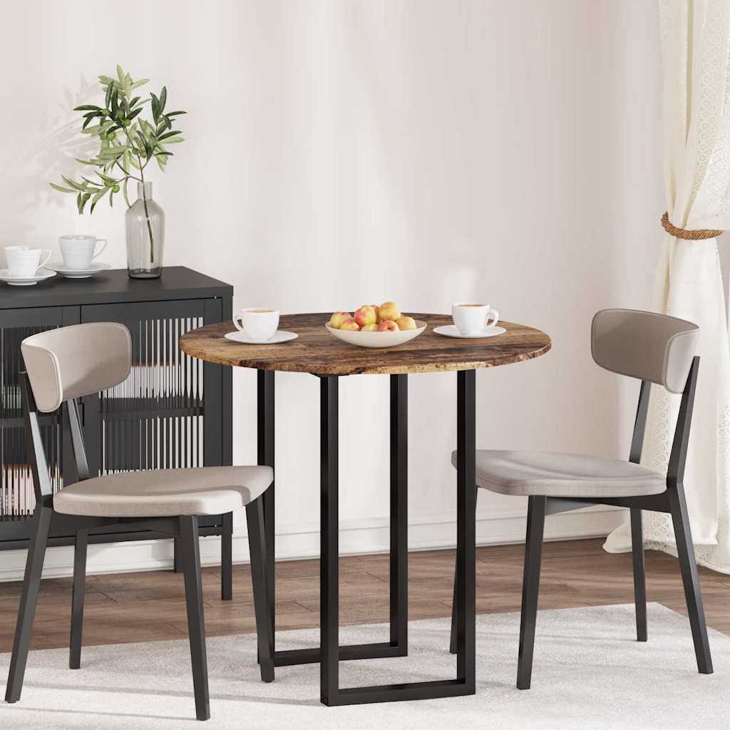 vidaXL Table Top Ø 80 x 1.5 cm Round Engineered Wood Old Wood 1