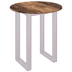 vidaXL Table Top Ø 80 x 1.5 cm Round Engineered Wood Old Wood 3