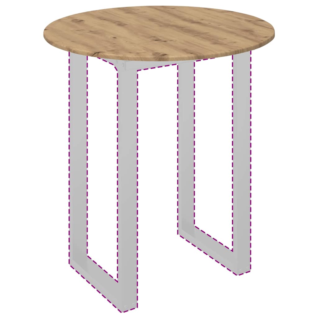 vidaXL Table Top Ø 80 x 1.5 cm Round Engineered Wood Artisan Oak 3