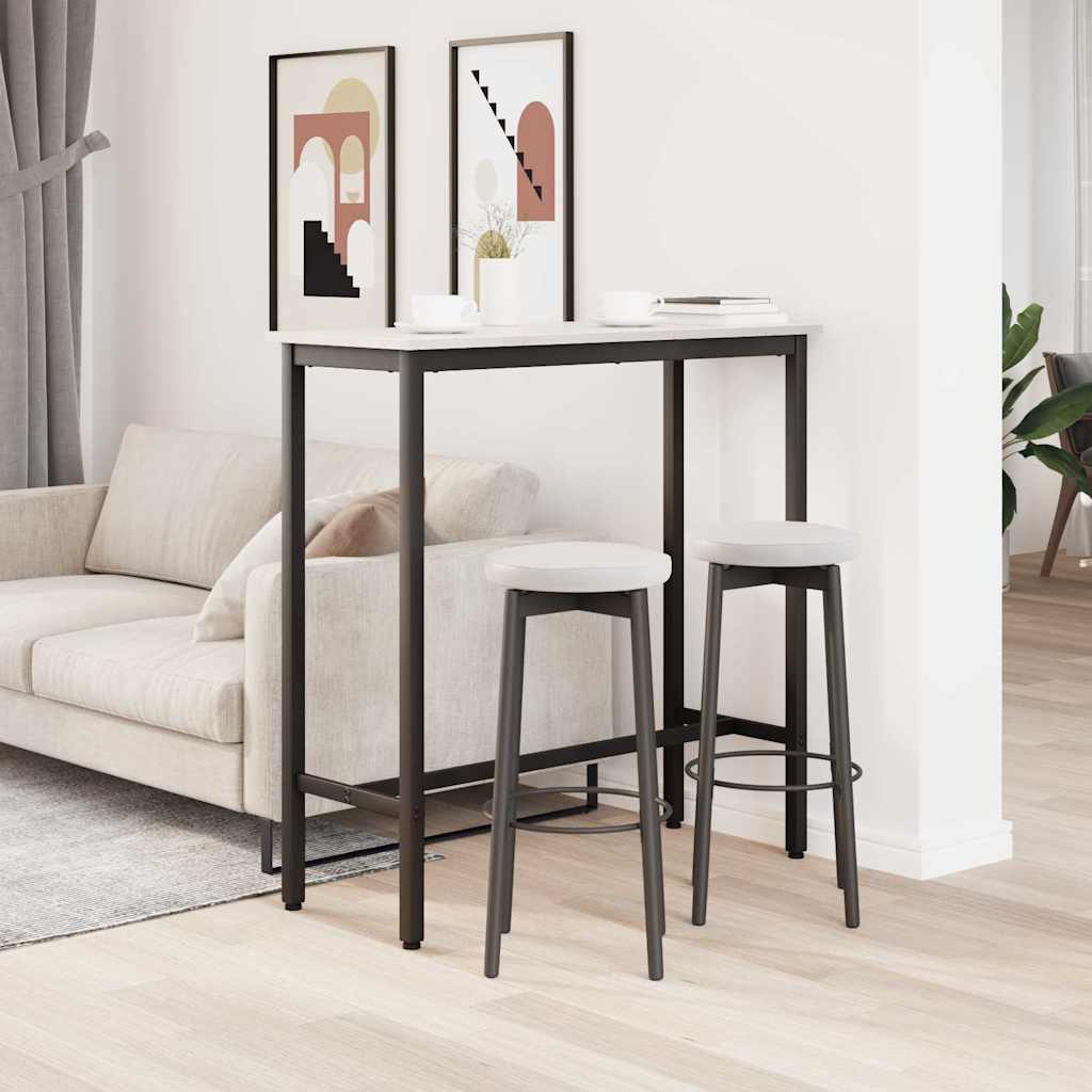 vidaXL Table White 100 x 40 x 101 cm Engineered Wood and Steel 4