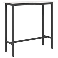 vidaXL Table White 100 x 40 x 101 cm Engineered Wood and Steel 2