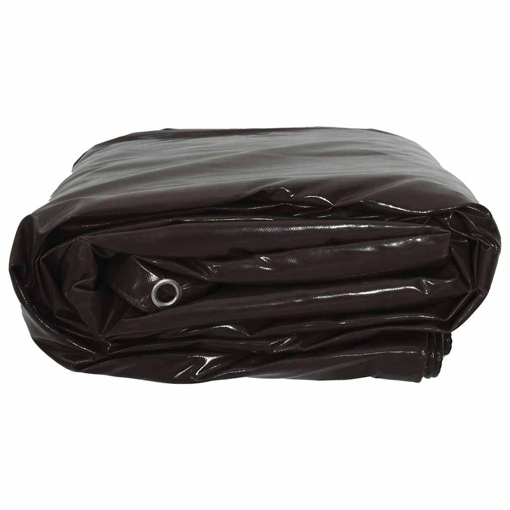 vidaXL Tarpaulin 650g / m² Brown 2 x 3 m Canvas with PVC Coating 4