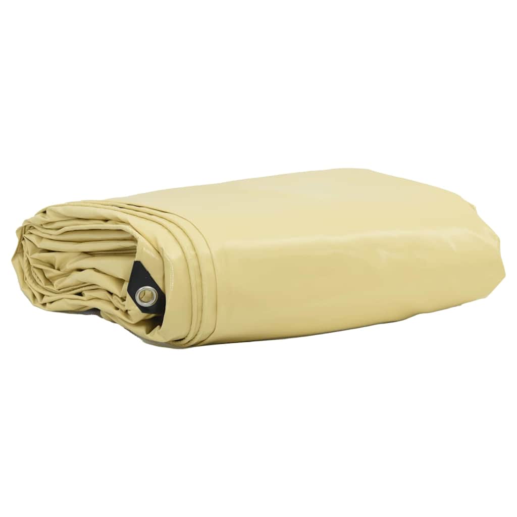 Tarpaulin Canvas PVC Coating Eyelets Beige