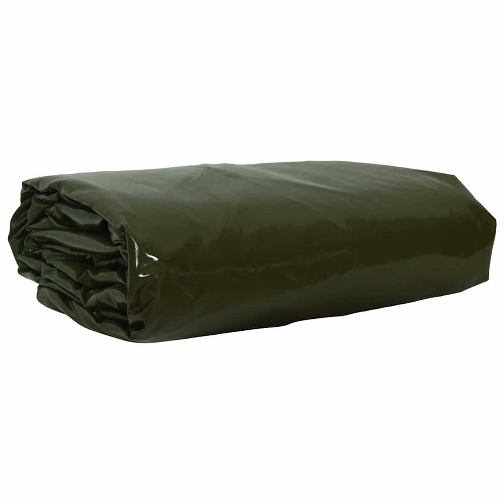 vidaXL Tarpaulin 650g / m² Olive Green 1.5 x 6 m Canvas with PVC Coating 1