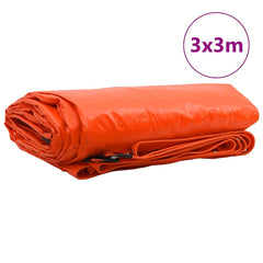 vidaXL Tarpaulin 650g / m² Orange 3 x 3 m Canvas with PVC Coating 2