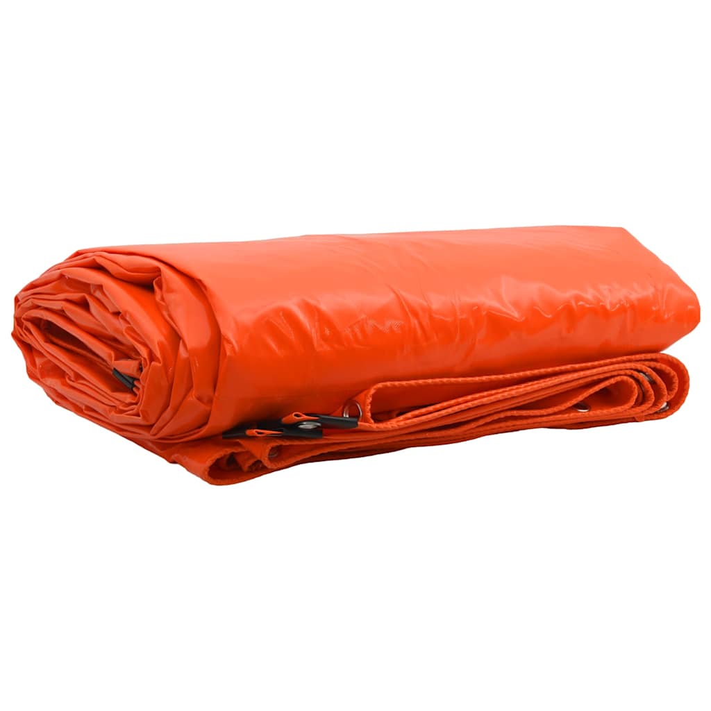 vidaXL Tarpaulin 650g / m² Orange 2.5 x 4.5 m Canvas with PVC Coating 1
