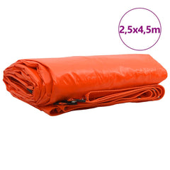 vidaXL Tarpaulin 650g / m² Orange 2.5 x 4.5 m Canvas with PVC Coating 2