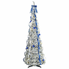 vidaXL Artificial Christmas Tree White 210 cm PVC 3